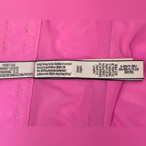 Victoria's Secret Dream Angels Pink Lace Unlined Non Wired Corset Bra Top Size S thumbnail 11
