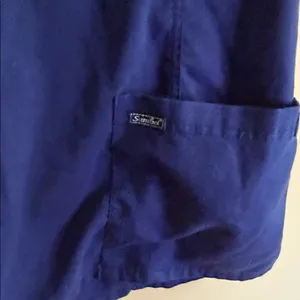 Women's Navy V-Neck Short Sleeve Scrub Top thumbnail 4