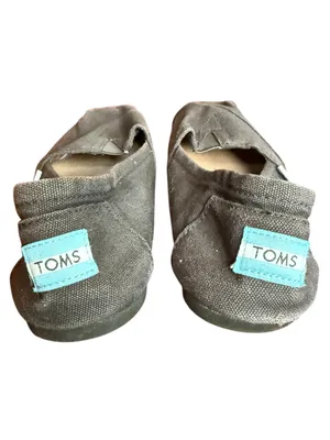 Toms Black Canvas Slip-On Flats thumbnail 4