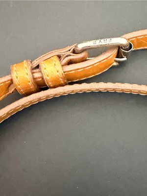 Frye leather saddle bag, crossbody bag, tan 10"x9.5" thumbnail 4