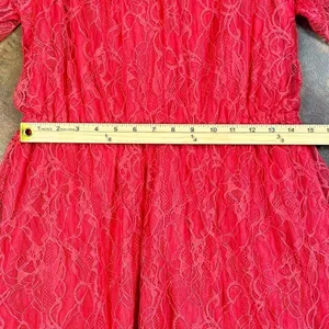 Free People Beaded Lace Vintage Style Mini Dress Large thumbnail 7
