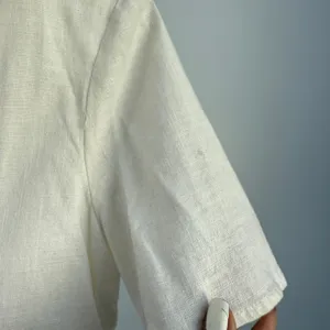 Princess Polly Crop Top Cream Button Down Short Sleeve‎ Collared Shirt thumbnail 3