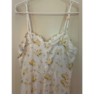Shein White Yellow Spaghetti Strap Slit Midi Dress Size XS thumbnail 8
