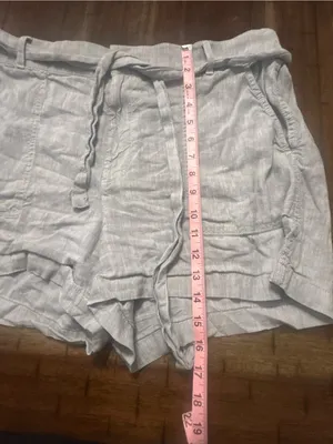 Lou & Grey paper bag shorts linen blend size XL thumbnail 6