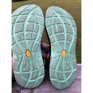 CHACO ZX/2 Pixel Weave Strappy Toe Sandals Black Teal Purple Womens Size 8 thumbnail 6