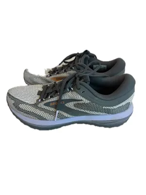 Brooks Grey Knit Running Shoes Sneakers Revel 7 Athletic Lace Size 8 Women's thumbnail 3