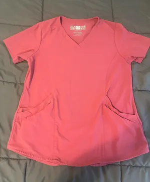 WonderWink Scrub Top Pink thumbnail 1