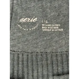 Aerie Fireside Ribbed Long Sleeve Open Henley‎ Top Size L Green Festival Casual thumbnail 8