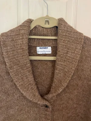 Old Navy Heathered Cozy Shawl Cardigan on Heathered Camel thumbnail 4
