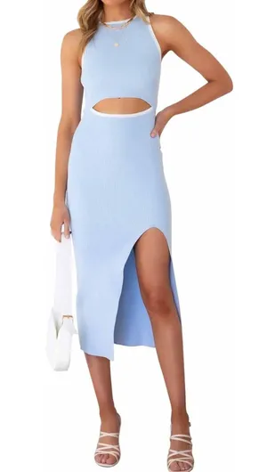 blue cut out dress Size M thumbnail 1