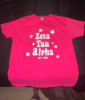 Gildan Pink Zeta Tau Alpha T-Shirt thumbnail 1