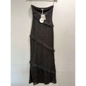 MORE TO COME Xandra Romantic Strapless Black Stretch Lace Maxi Dress S NWT thumbnail 2