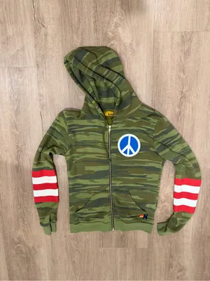 Rare Aviator Nation Peace Warrior hoodie thumbnail 2