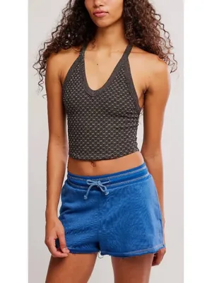 Free People NWT FP MOVEMENT All Clear V-Neck Jacquard Tank / Chocolate thumbnail 4