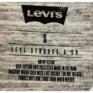 Levi’s V-Neck Gray Athletic Short Sleeves Men T-Shirt SZ S #1076 thumbnail 7