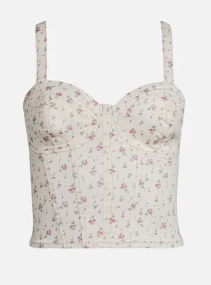 No Boundaries Corset Bustier Floral Top thumbnail 1