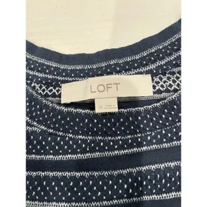 LOFT XS Cinched ruffled knit‎ long sleeve top thumbnail 5