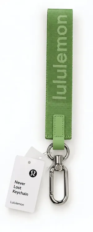Lululemon Never Lost Keychain Size O/S Green Silver thumbnail 1