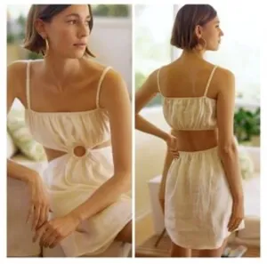 Anthropologie Dress Mini Linen thumbnail 3