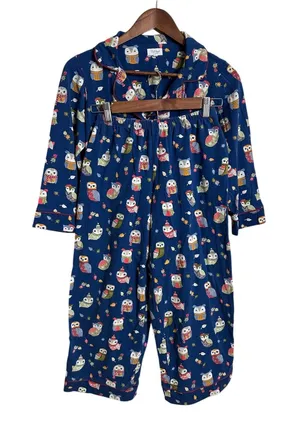 Bedhead Pajamas Autumn Owls Classic Stretch Jersey Pajama Set Womans XS thumbnail 1