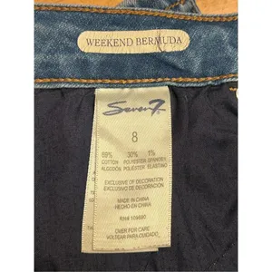 SEVEN7 Womens Weekend Bermuda shorts Size 8 Stretchy Distressed (3855) thumbnail 4