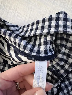 Gingham Biker Aerie Shorts thumbnail 3