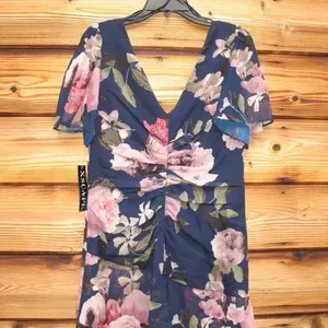 NWT XSCAPE Women's Surplice Tiered Gown Size 12 Blue thumbnail 11