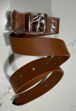 NEW WERFORU Brown Vegan Leather Waist Belt Jean Pants Dresses 25-30” Waist thumbnail 1