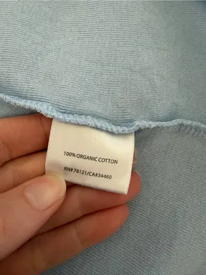 Eileen Fisher 100% Organic Cotton V Neck Top Pale Blue Size XL Minimalist thumbnail 4