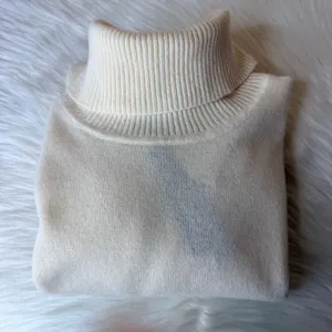 Only Mine Ivory 100% Cashmere Turtleneck Sweater Size Large thumbnail 6