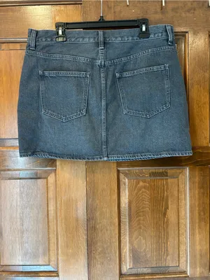 NWT Madewell Denim Mini Skirt Size 31 Hodgeman Wash‎ Blue Jean DM8635 thumbnail 3