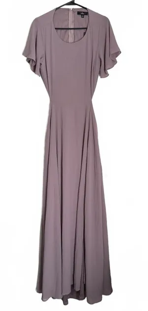 Lulus NEW Formal Dress Large Muted Purple Maxi Wedding Special Occasion Prom thumbnail 1