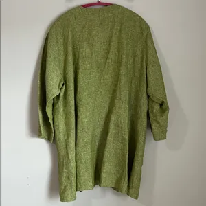 FLAX 100% Linen Oversized Tunic Shirt Tunic Pockets Lagenlook Boho Sz Large thumbnail 5