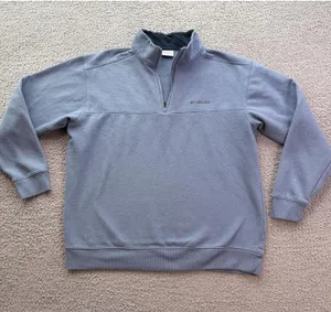 The North Face Columbia Quarter Zip Fleece Pullover Sweatshirt Blue XL Outdoor Casual thumbnail 1