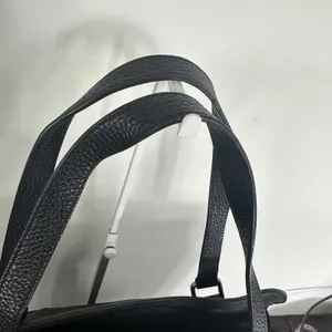 Burberry Tote Bag Womens Large Black Nylon Leather Logo Shoulder Zip Top Handle thumbnail 13