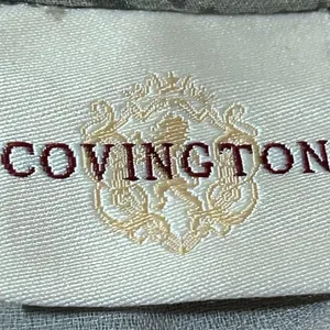 Covington Women's Gray Black White Ruffled Short Sleeve Lined Blouse No Size‎ thumbnail 3