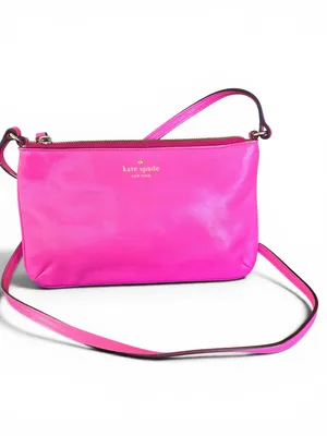 kate spade Hot Pink Leather Crossbody with Gold Logo thumbnail 5