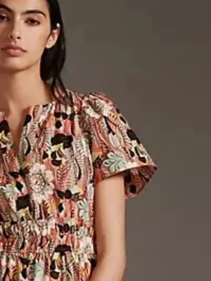 Anthropologie The Somerset Maxi Dress Pink Rose Floral XS NEW thumbnail 7