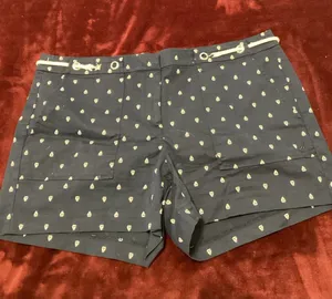 Nautica Navy Blue Printed Bermuda Shorts with White Trim thumbnail 1
