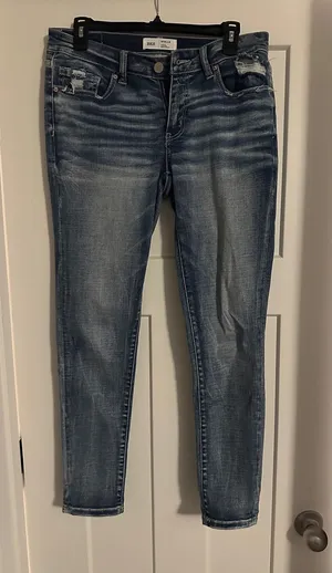 BKe Stella Blue Distressed Skinny Jeans thumbnail 1