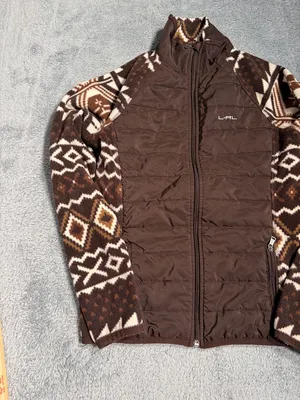 Lauren Ralph Lauren ACTIVE fleece puffer Aztec print brown small thumbnail 2