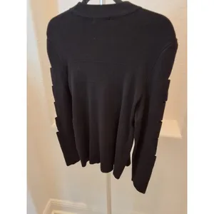 Jennifer Lopez Size XXL Womens Slash-Sleeve Mockneck Black Sweater NWOT thumbnail 7