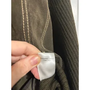 Coldwater Creek Jacket Mixed Media Suede Knit Brown Contrast Stitch Size 16 thumbnail 6