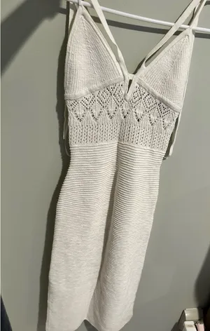 Abercrombie and fitch crochet white dress thumbnail 2