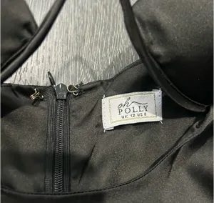 Oh Polly Black Satin Dress thumbnail 6