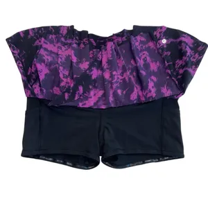 Lululemon Hit Your Stride Skirt Breezie Regal Plum Black / Black Size 10 Skort thumbnail 9