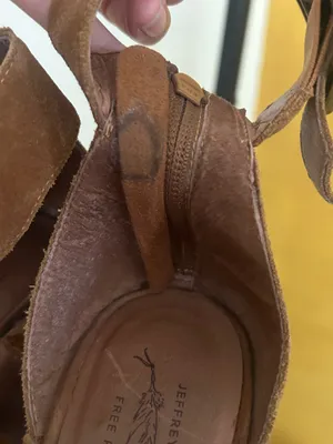 Jeffrey Campbell Free People Hendrix Heels Suede Leather Buckle Tan Brown Size 9 thumbnail 9