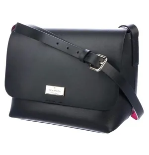 Kate Spade Madie Putnam Drive Leather Crossbody Bag Black and Hot Pink thumbnail 1