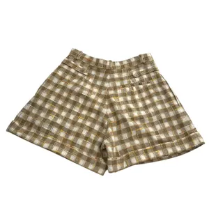 Karen‎ Walker pleat front plaid check cotton shorts cuffed sz 4 thumbnail 2