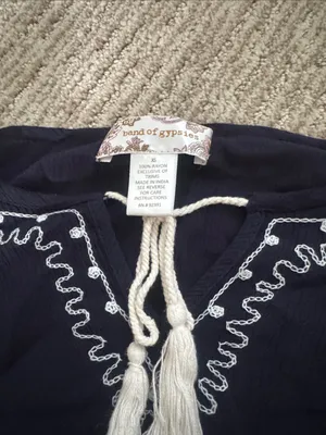 Band of Gypsies Navy Blouse thumbnail 2